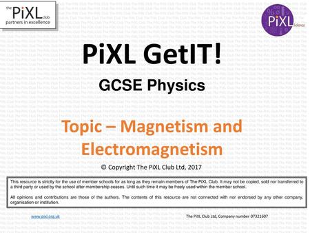 Topic – Magnetism and Electromagnetism