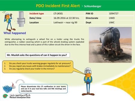 PDO Incident First Alert - Schlumberger