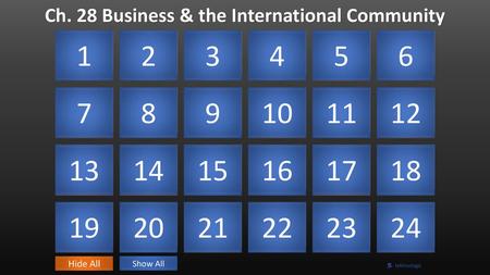 Ch. 28 Business & the International Community