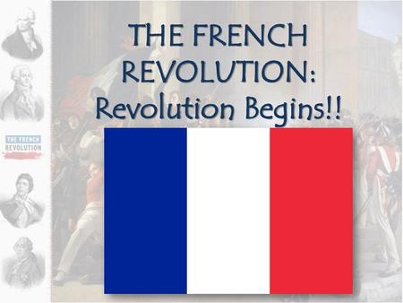 THE FRENCH REVOLUTION: Revolution Begins!!