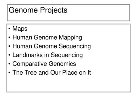 Genome Projects Maps Human Genome Mapping Human Genome Sequencing
