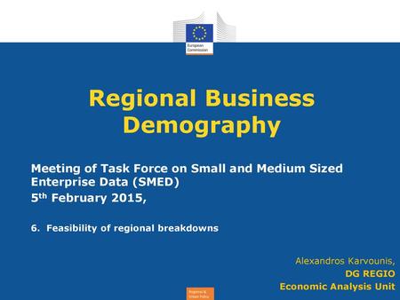 Regional Business Demography