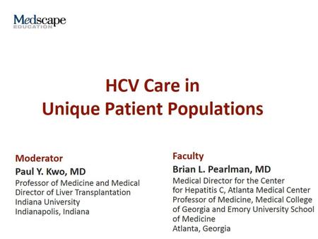 HCV Care in Unique Patient Populations