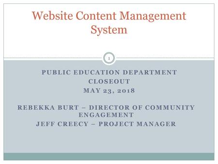 Website Content Management System