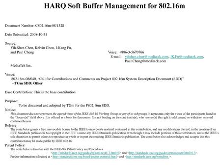 HARQ Soft Buffer Management for m