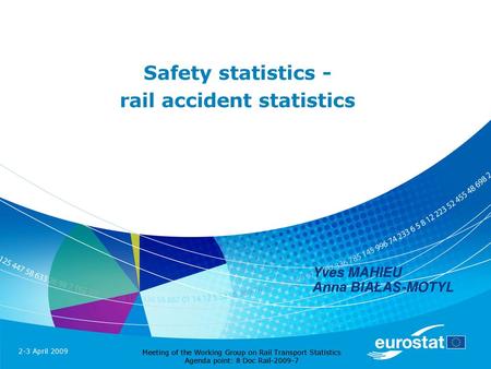 Safety statistics - rail accident statistics