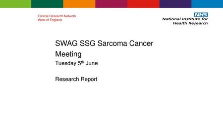 SWAG SSG Sarcoma Cancer Meeting