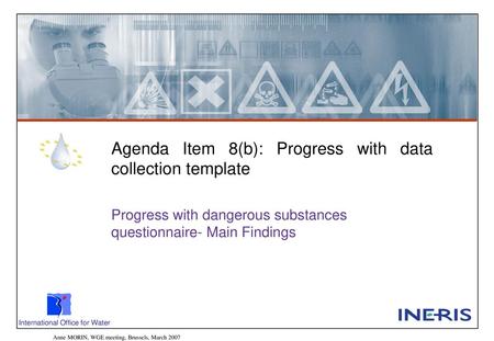 Agenda Item 8(b): Progress with data collection template