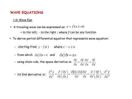 Chapter 4 Wave Equations Ppt Video Online Download