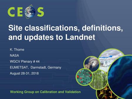 Site classifications, definitions, and updates to Landnet