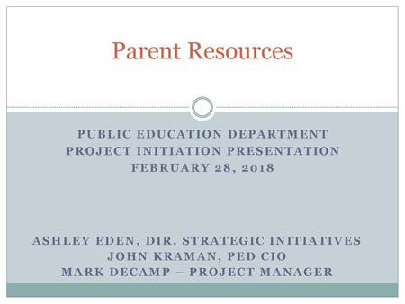 Parent Resources Public education department