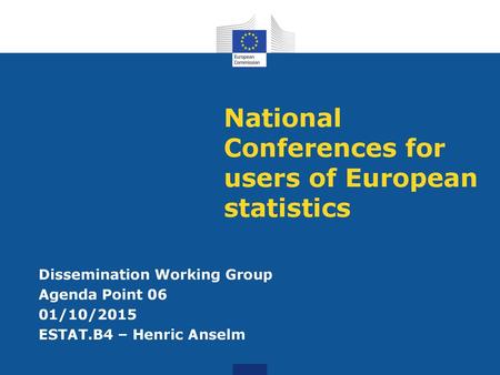 National Conferences for users of European statistics