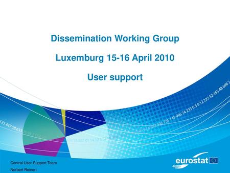 Dissemination Working Group Luxemburg April 2010 User support