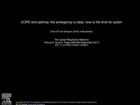 COPD and asthma: the emergency is clear, now is the time for action