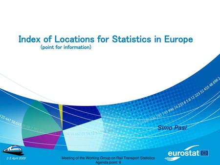 Index of Locations for Statistics in Europe (point for information)