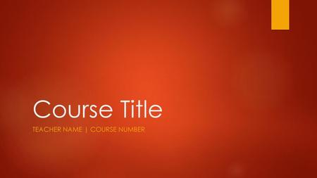 Teacher name | course number