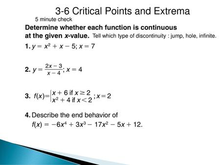 Chapter 5 Applications Of The Derivative Chapter 4 Derivatives Chapter 5 Applications Ppt Download