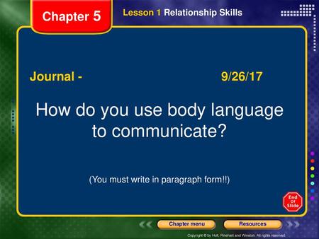 How do you use body language to communicate?