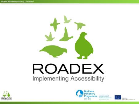 ROADEX Network Implementing Accessibility