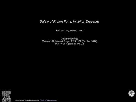 Safety of Proton Pump Inhibitor Exposure
