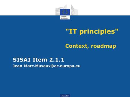 IT principles Context, roadmap