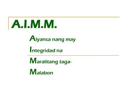 Alyansa nang may Integridad na Maralitang taga- Malabon