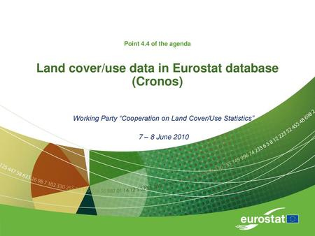 Working Party “Cooperation on Land Cover/Use Statistics”