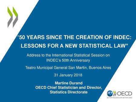 OECD Chief Statistician and Director, Statistics Directorate