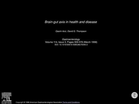 Brain-gut axis in health and disease