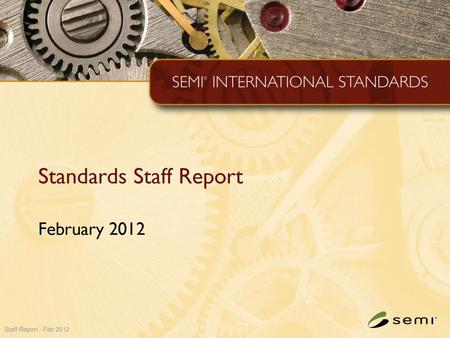 Standards Staff Report