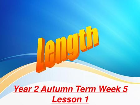 Year 2 Autumn Term Week 5 Lesson 1