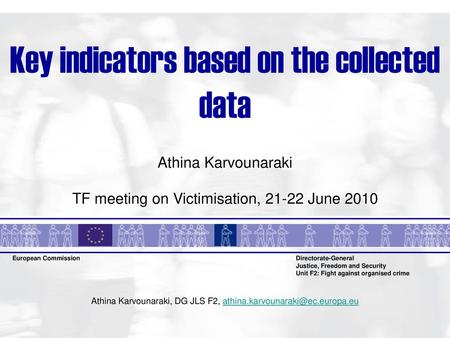 Key indicators based on the collected data