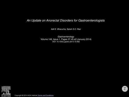 An Update on Anorectal Disorders for Gastroenterologists