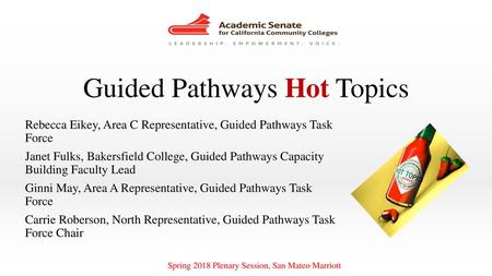 Guided Pathways Hot Topics