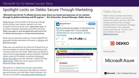 Spotlight Locks on Dekko Secure Through Marketing