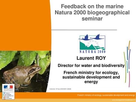 Feedback on the marine Natura 2000 biogeographical seminar