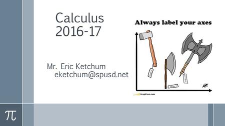 Mr. Eric Ketchum eketchum@spusd.net Calculus 	2016-17 Mr. Eric Ketchum eketchum@spusd.net.