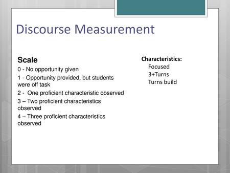 Discourse Measurement