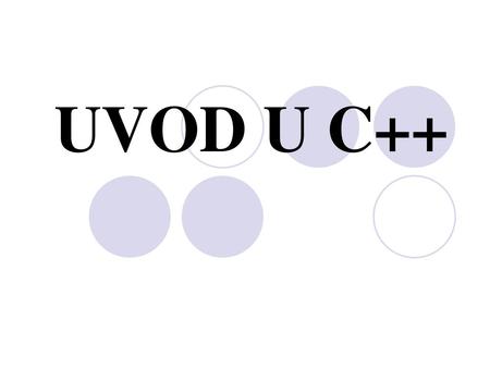 UVOD U C++.