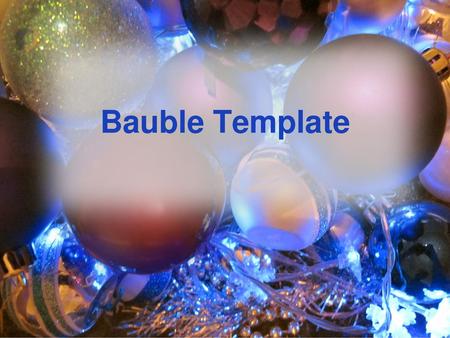 Bauble Template.