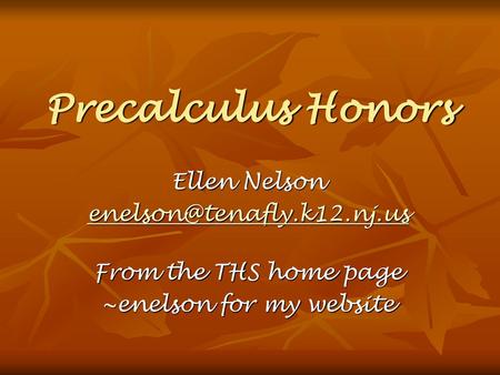 ~enelson for my website