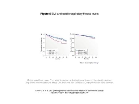 Figure 5 BMI and cardiorespiratory fitness levels
