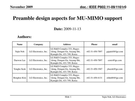 Preamble design aspects for MU-MIMO support