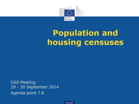 Population and housing censuses