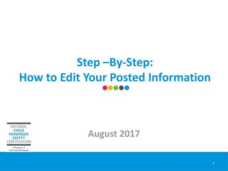 Step –By-Step: How to Edit Your Posted Information