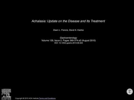 Achalasia: Update on the Disease and Its Treatment