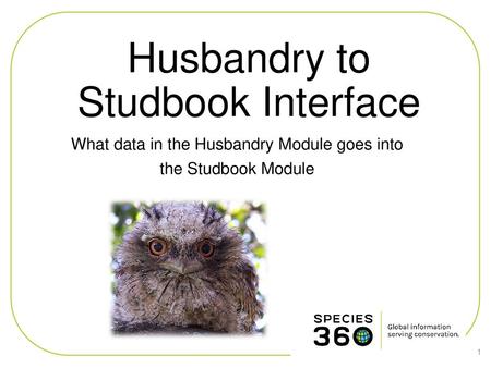 Husbandry to Studbook Interface