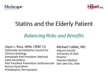 Statins and the Elderly Patient
