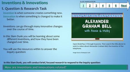 Inventions & Innovations 1. Question & Research Task