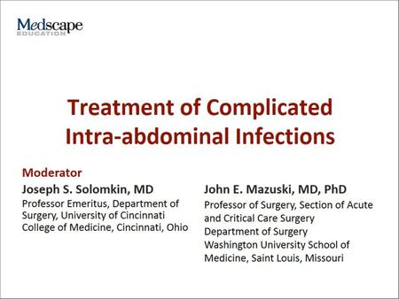 Treatment of Complicated Intra-abdominal Infections